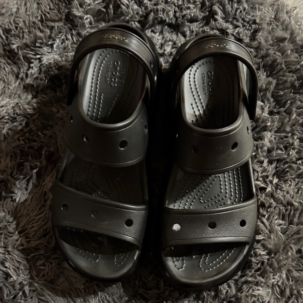 CROCS Black Women's Wedges - Picture 2 of 5